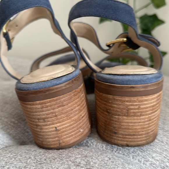•worn•Blue Sandals Heels Cole Haan - Picture 7 of 10